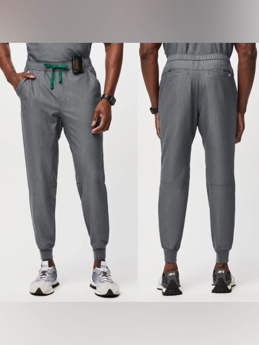 Figs Tansen Jogger Scrub Pants Medical Drawstring Gray Green Size Large